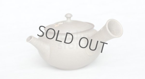 Photo4: Tokoname Japanese tea pot kyusu YT Yakishime butterfly sakura Seiho 300ml (4)