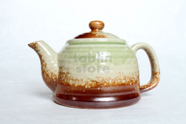 Photo1: Shigaraki pottery stainless tea strainer Japanese tea pot sho zaemon 500ml (1)