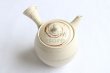 Photo8: Tokoname Japanese tea pot kyusu ceramic strainer Kenji nerikomi bi carved 360ml (8)
