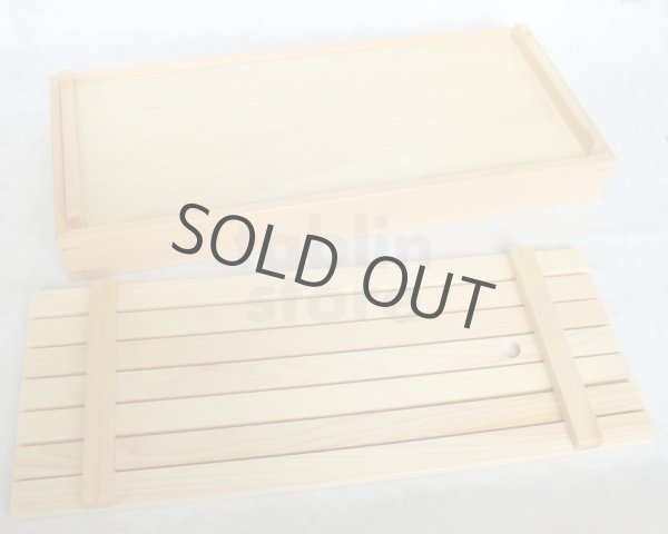 Photo6: Japanese Natural Wooden Sushi Sashimi Serving Plate yc nagara cypress W45cm (6)