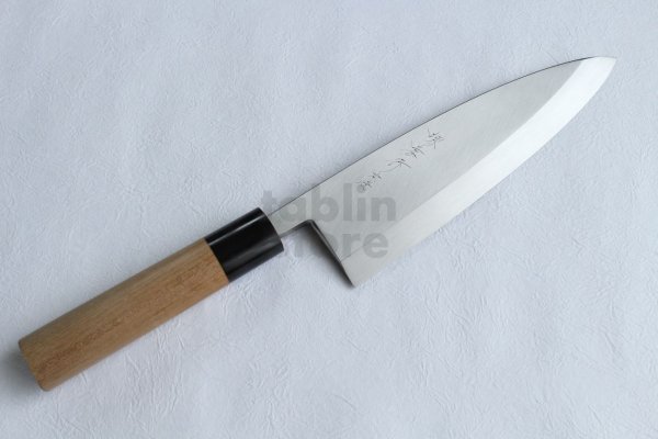 Photo2: Honyaki water quenching SAKAI TAKAYUKI Deba knife Yasuki White-2 steel (2)
