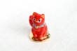 Photo8: Japanese Lucky Cat Kutani Porcelain Maneki Neko red  kobannori H 10cm (8)
