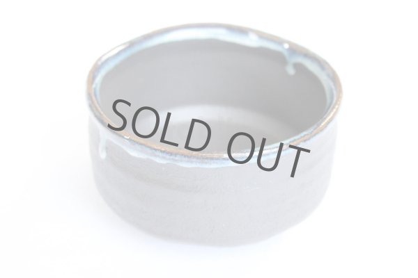 Photo3: Tokoname ware tea bowl Kurohaku nagashi chawan Matcha Green Tea Japanese (3)