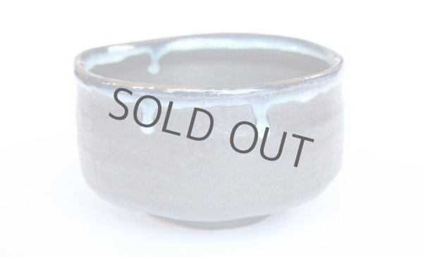 Photo2: Tokoname ware tea bowl Kurohaku nagashi chawan Matcha Green Tea Japanese (2)