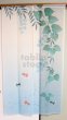 Photo2: Kyoto Noren MS Japanese door curtain Tsurukusa and Goldfishes green 84 x 148cm (2)