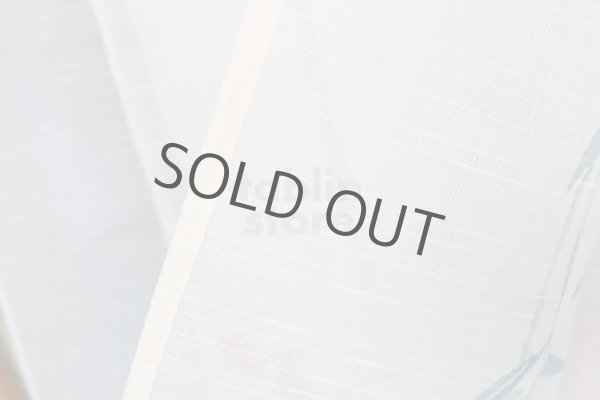 Photo6: Kyoto Noren MS Japanese door curtain Tsurukusa and Goldfishes green 84 x 148cm (6)