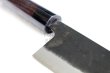 Photo9: Takayuki Iwai Blue 2 steel Ibuki Kurouchi black hammered finish Santoku knife 170mm (9)
