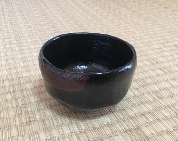 Photo8: Kuro Raku ware noten black Shoraku Sasaki Japanese matcha tea ceremony bowl  (8)