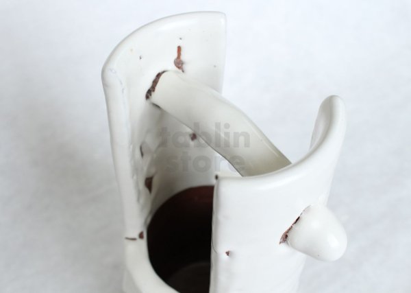 Photo6: Hagi yaki ware Japanese vase white glaze teoka en Seigan H 23.5cm (6)