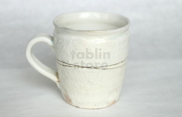 Photo3: Shigaraki ware Japanese pottery tea mug coffee cup kobiki line hai 300ml (3)