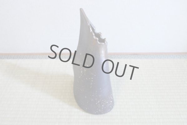 Photo5: Shigaraki Japanese pottery Vase tsuchi shato H 31cm (5)