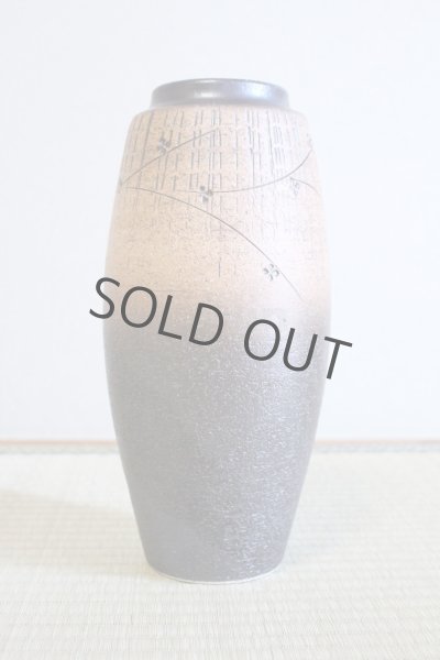 Photo2: Shigaraki Japanese pottery Vase tsuchi hanamo H 30cm (2)