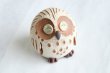 Photo1: Shigaraki pottery Japanese doll lucky owl hohoemi H100mm (1)