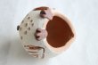 Photo4: Shigaraki pottery Japanese doll lucky owl hohoemi H100mm (4)
