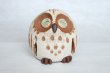 Photo5: Shigaraki pottery Japanese doll lucky owl hohoemi H100mm (5)