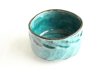 Photo2: Mino ware pottery Japanese tea ceremony bowl Matcha chawan honte ao blue miyabi (2)