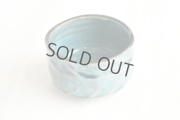 Photo3: Mino ware pottery Japanese tea ceremony bowl Matcha chawan honte ao blue miyabi (3)