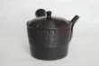 Photo7: Tokoname Japanese tea pot kyusu Gyokko pottery tea strainer black biri shu 240ml (7)