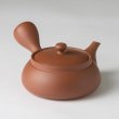 Photo13: Tokoname tea pot kyusu Jinsui Kiwami shudei red biku flat shape small 120ml (13)