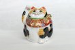 Photo4: Japanese Lucky Cat Kutani yaki ware Porcelain Kenaga mike H 11.5cm (4)