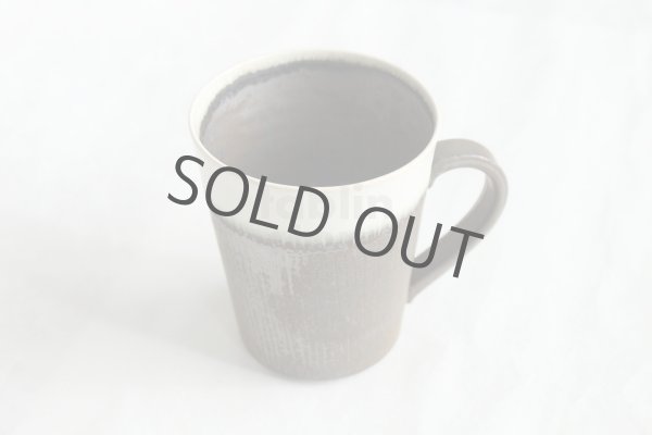 Photo11: Kiyomizu Japanese pottery tea mug coffee cup Daisuke white-line black 250ml (11)