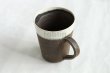 Photo10: Kiyomizu Japanese pottery tea mug coffee cup Daisuke white-line black 250ml (10)