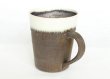 Photo6: Kiyomizu Japanese pottery tea mug coffee cup Daisuke white-line black 250ml (6)