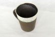 Photo4: Kiyomizu Japanese pottery tea mug coffee cup Daisuke white-line black 250ml (4)