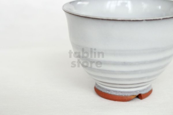 Photo4: Hagi ware Japanese pottery yunomi tea cups haku white glaze 180ml set of 5 (4)