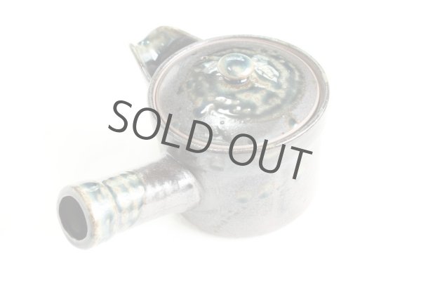 Photo3: Arita imari sd Porcelain Japanese tea pot kyusu kurooribe tokudai 430ml (3)