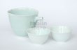 Photo1: Hasami ware Japanese Sake bottle and Sake cup set Seiji light blue glaze (1)