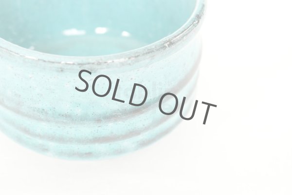 Photo4: Mino ware pottery Japanese tea ceremony bowl Matcha chawan tsutsu blue wan (4)