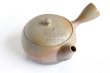 Photo1: Tokoname ware Japanese tea pot Gyokko ceramic tea strainer yakishime maru 330ml (1)
