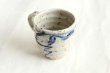 Photo6: Shigaraki ware Japanese pottery tea mug coffee cup mizunone nagare blue 350ml (6)