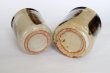 Photo9: Shigaraki pottery Japanese tea cups irori yunomi set of 2 (9)