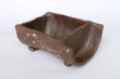 Photo1: Tokoname Bonsai pot garden tree Japanese pottery bamboo shape yakishime W132mm (1)