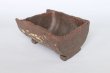 Photo10: Tokoname Bonsai pot garden tree Japanese pottery bamboo shape yakishime W132mm (10)