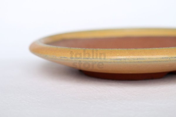Photo6: Tokoname Bonsai pot garden tree Japanese pottery oval Yozan Eimei flat D155mm (6)