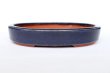 Photo5: Tokoname Bonsai pot garden tree Japanese pottery oval Yozan Eimei navy W148mm (5)