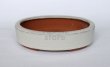 Photo6: Tokoname Bonsai pot garden tree Japanese pottery oval Yozan Eimei shiro W153mm (6)