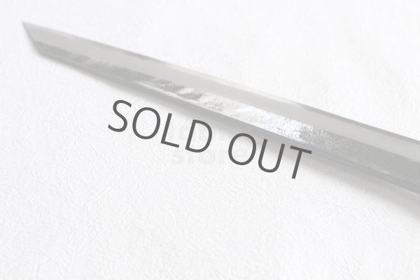 Photo4: Takayuki Iwai Blue 2 steel Ibuki Kurouchi black Kiritsuke Sashimi D-shape 270 mm  (4)