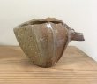 Photo2: Bizen ware pottery Sake bottle reishu Yakishime Tomoyuki Oiwa climbing kiln 250ml (2)