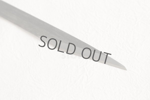 Photo6: Wood Carving Chisel knife Okeya Fujimaki kurouchi Kiridashi white 2 steel BW12mm (6)