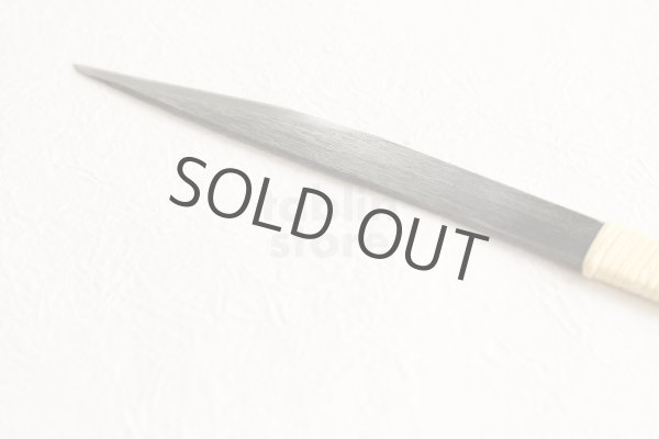 Photo5: Wood Carving Chisel knife Okeya Fujimaki kurouchi Kiridashi white 2 steel BW12mm (5)