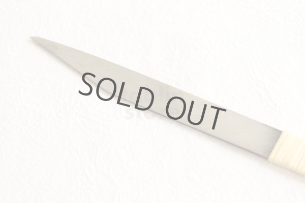 Photo4: Wood Carving Chisel knife Okeya Fujimaki kurouchi Kiridashi white 2 steel BW12mm (4)