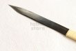 Photo3: Wood Carving Chisel knife Okeya Fujimaki kurouchi Ken blade white 2 steel BW12mm (3)