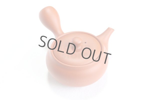 Photo11: Tokoname tea pot kyusu Jinsui Kiwami shudei red naka hira 270ml (11)