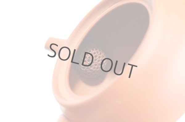 Photo8: Tokoname tea pot kyusu Jinsui Kiwami shudei red naka hira 270ml (8)