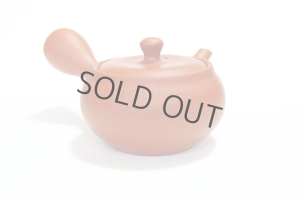 Photo2: Tokoname tea pot kyusu Jinsui Kiwami shudei red naka hira 270ml (2)