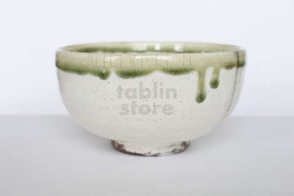 Photo1: Shigaraki pottery Japanese soup noodle serving bowl hisui D140mm (1)